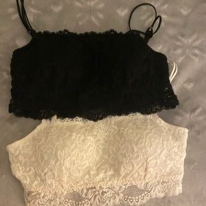 Size Small Abercrombie & Fitch lace bralettes